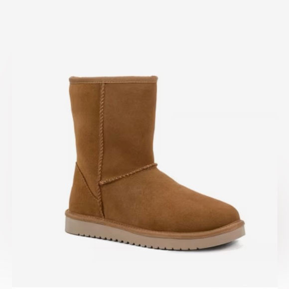 Koolaburra by UGG Women’s Koola Short Cozy Suede Fashion Boots Chestnut Sz 7 GUC - Picture 1 of 15